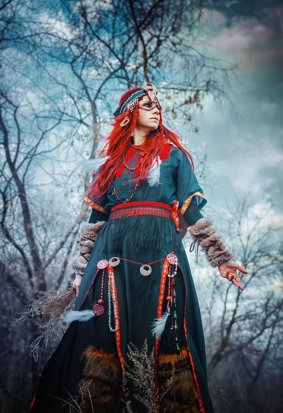 Girls in Slavic costumes underwear in Nicosia