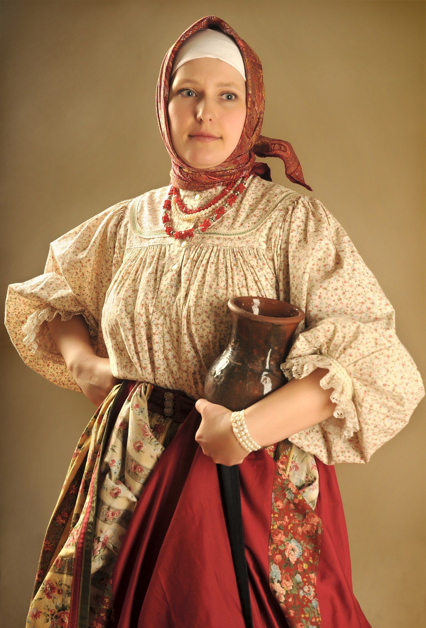 Girls in Slavic costumes in Nicosia