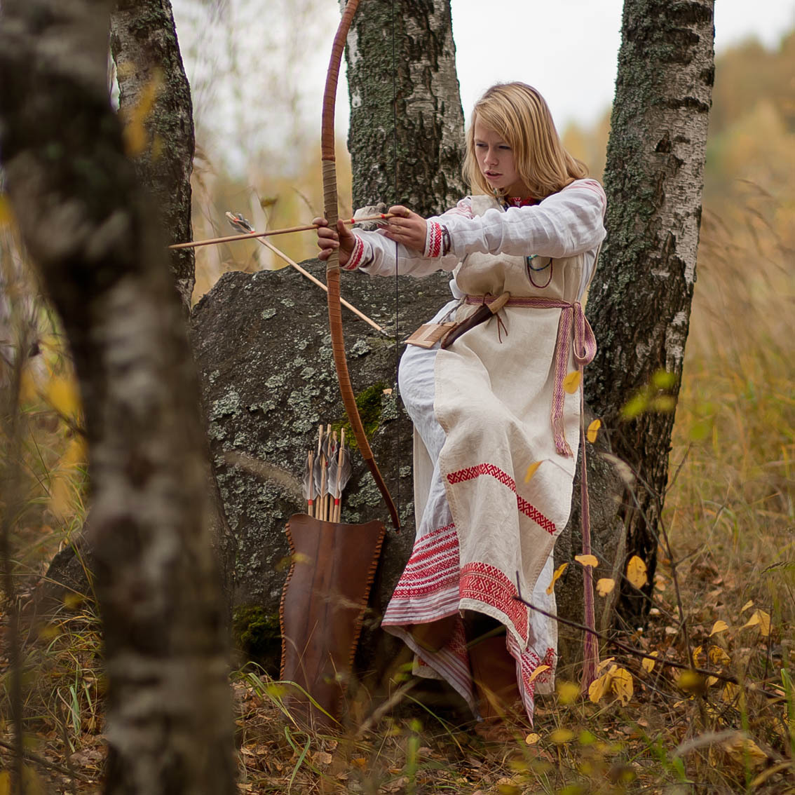 Sexy photo Girls in Slavic costumes in Nicosia